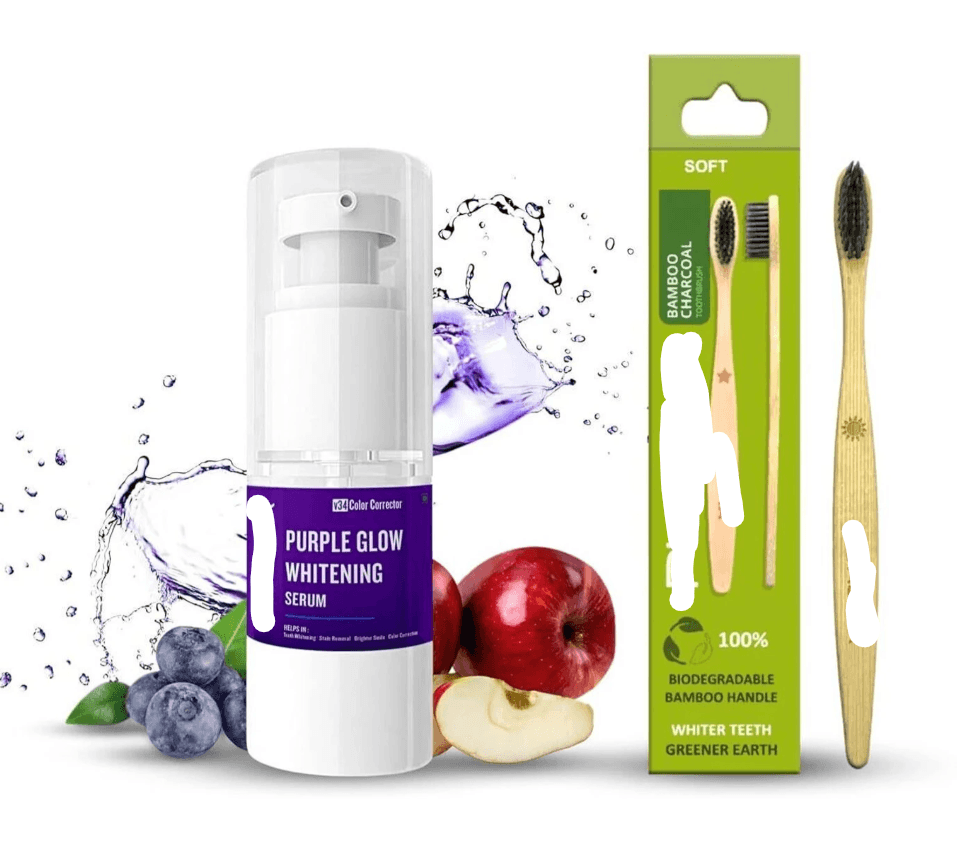 Teeth Whitening Serum with Bamboo Brush
