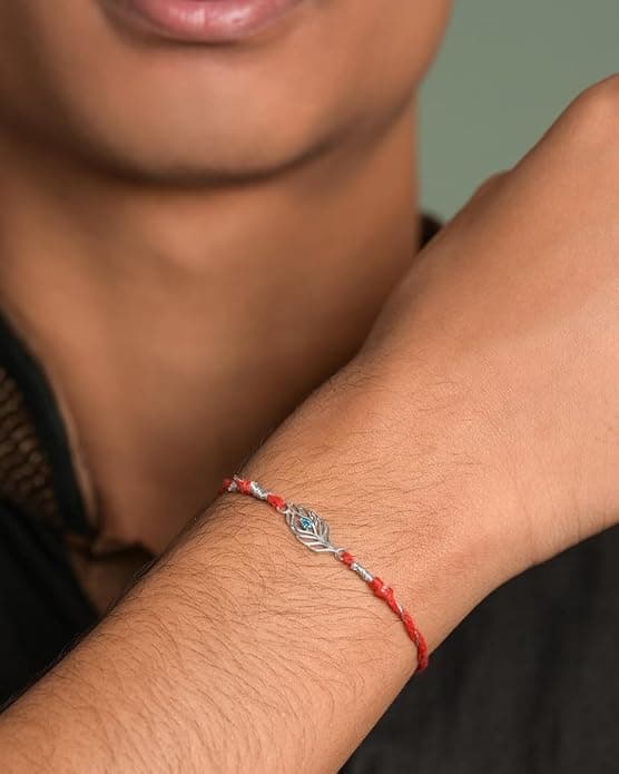 Morpankh Silver Rakhi
