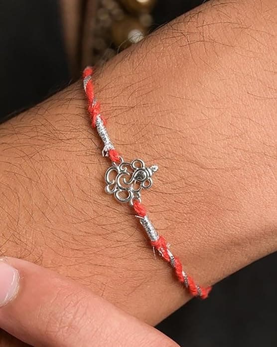 Ganesha Silver Rakhi gallery image