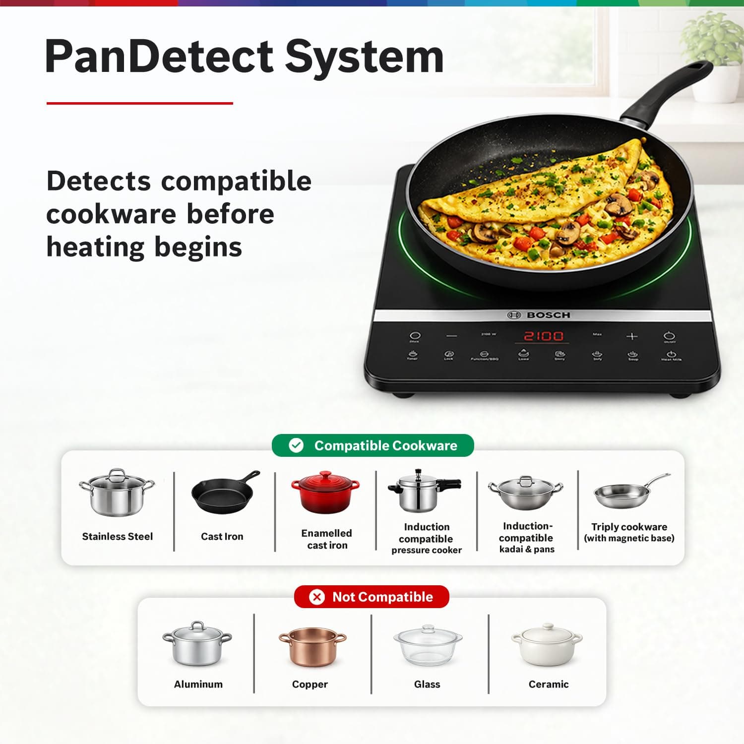 2100W Ultra Sleek Induction Cooktop gallery image