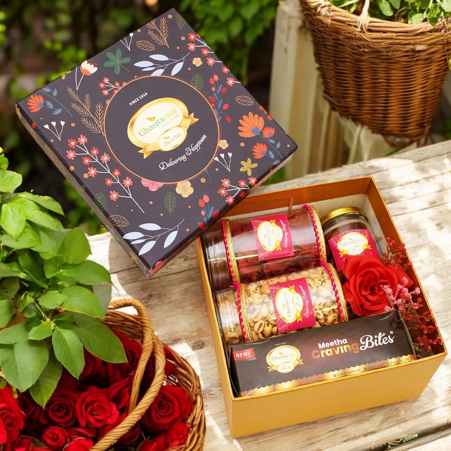 Hamper Box Sweets Namkeen and Dryfruit
